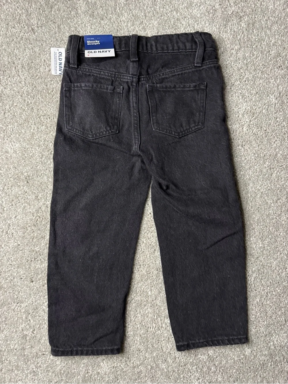Old Navy Kids Black Slouchy Straight-Leg Jeans